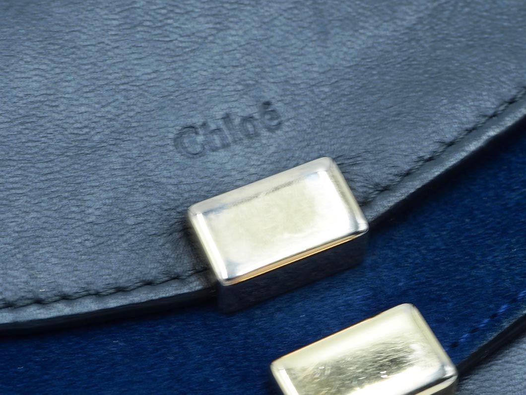 Chloe Chloe George a long wallet navy blue ## * eba2 lady's 