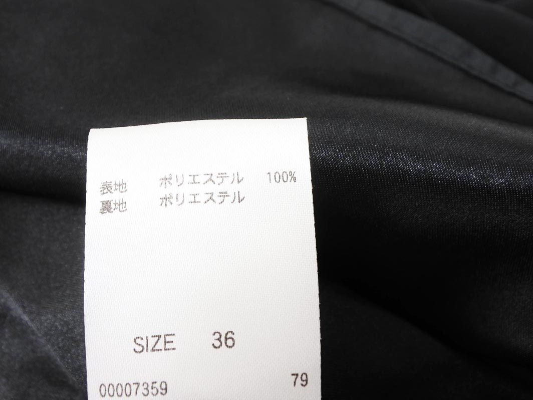 ネコポスOK オフオン ボーター フレア スカート size36/黒 ■■ ☆ eba1 レディース_画像6