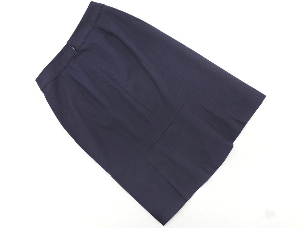 INDIVI Indivi stripe tight skirt size36/ dark blue ## * eba1 lady's 