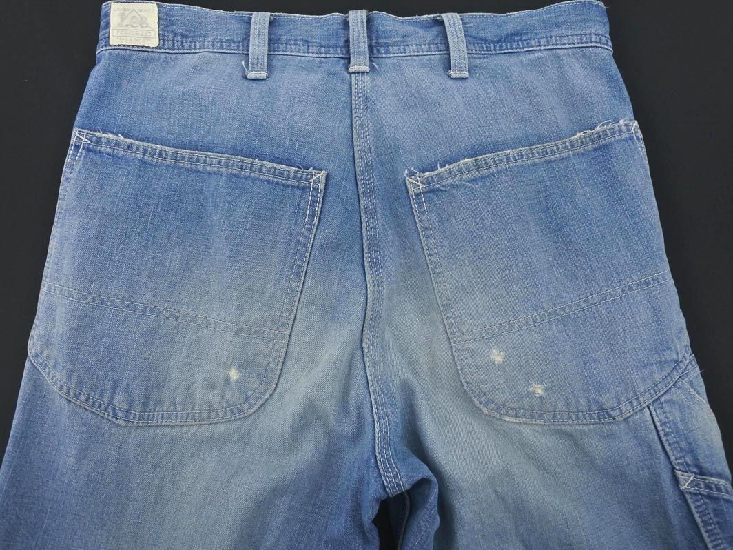 Lee Lee button fly damage processing Denim painter's pants size29/ blue ## * eba6 men's 