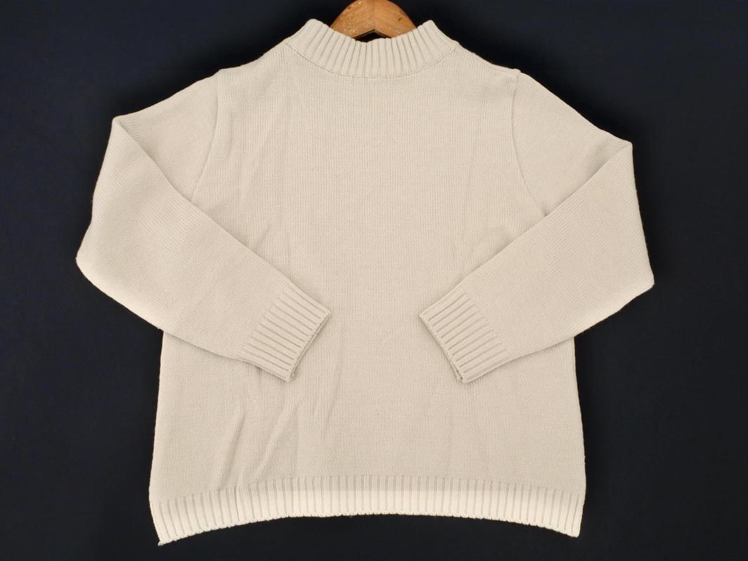 PROFILE profile wool . high‐necked knitted sweater size38/ ivory *# * eba9 lady's 