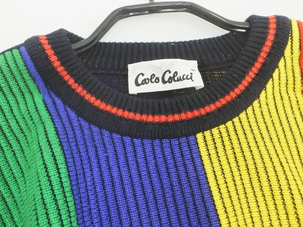 CARLO COLUCCI カラフル 3D ニット セーター size50/カラフル ◇■ ☆ eba9 メンズ_画像4