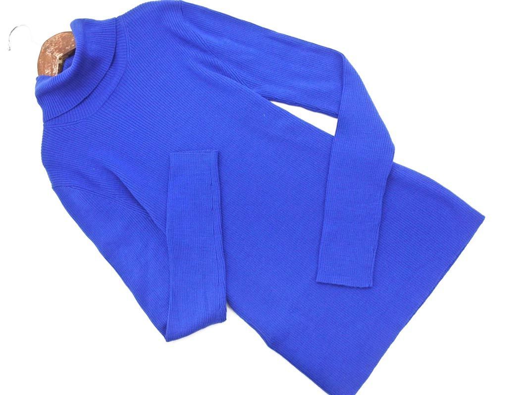  cat pohs OK iCB I si- Be wool 100%li pig -toru neck knitted sweater sizeS/ blue *# * ebb3 lady's 