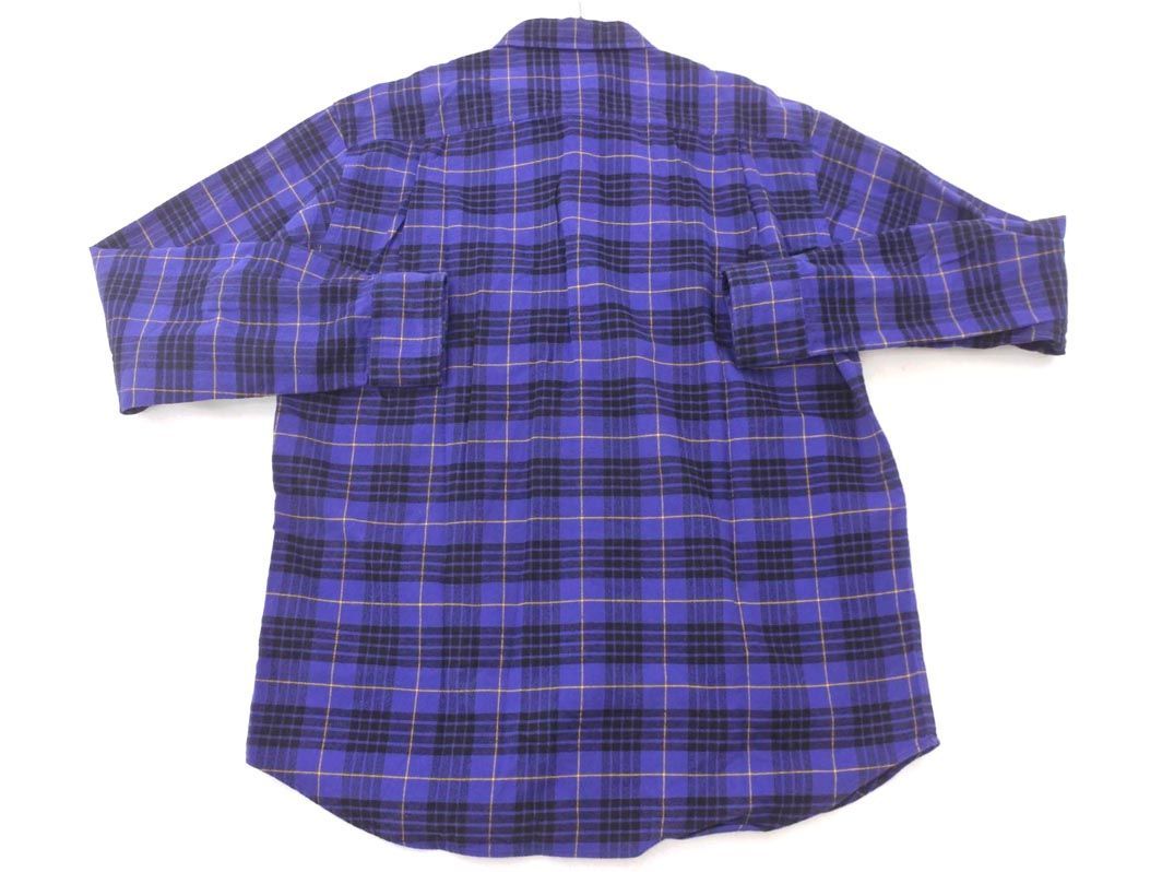 TAKEO KIKUCHI Takeo Kikuchi check shirt size2/ blue *# * ebb4 men's 