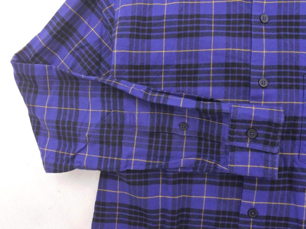 TAKEO KIKUCHI Takeo Kikuchi check shirt size2/ blue *# * ebb4 men's 