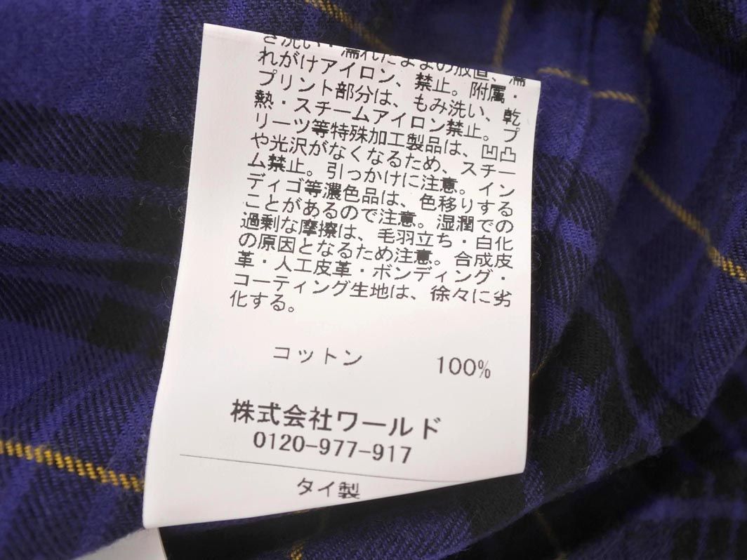 TAKEO KIKUCHI Takeo Kikuchi check shirt size2/ blue *# * ebb4 men's 