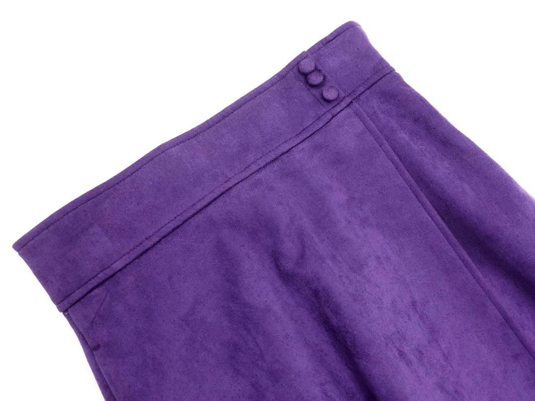 VIS ビス スウェード調 Aライン 台形 スカート sizeS/紫 ◇■ ☆ ebb4 レディース_画像3