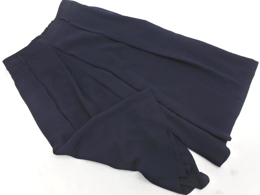 UNTITLED Untitled chiffon tuck wide pants size4/ dark blue #* * ebc3 lady's 