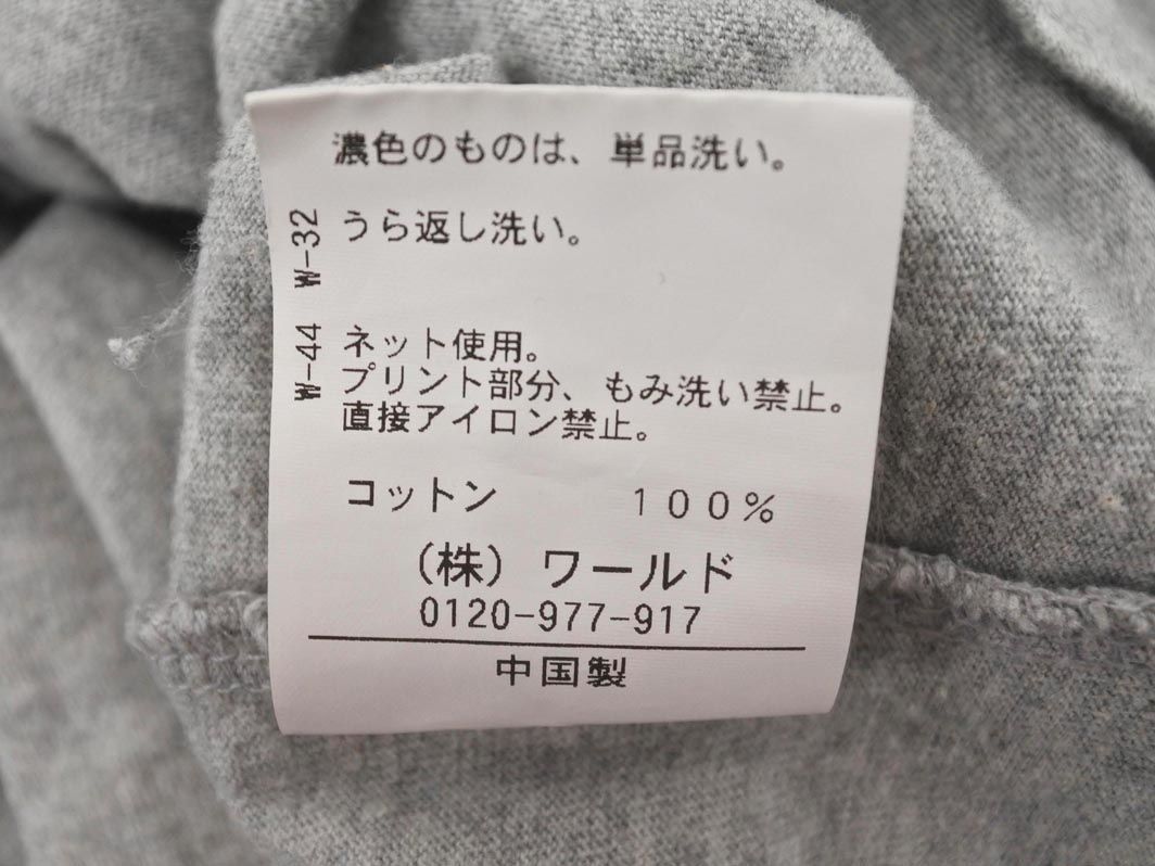 THE SHOP TK The shop tea ke- Takeo Kikuchi print long sleeve cut and sewn sizeL/ gray #* * ebc7 men's 