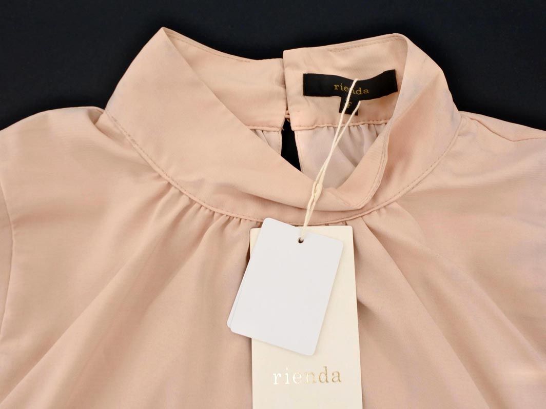  new goods rienda rienda do Le Mans blouse shirt sizeF/ beige #* * ebc8 lady's 