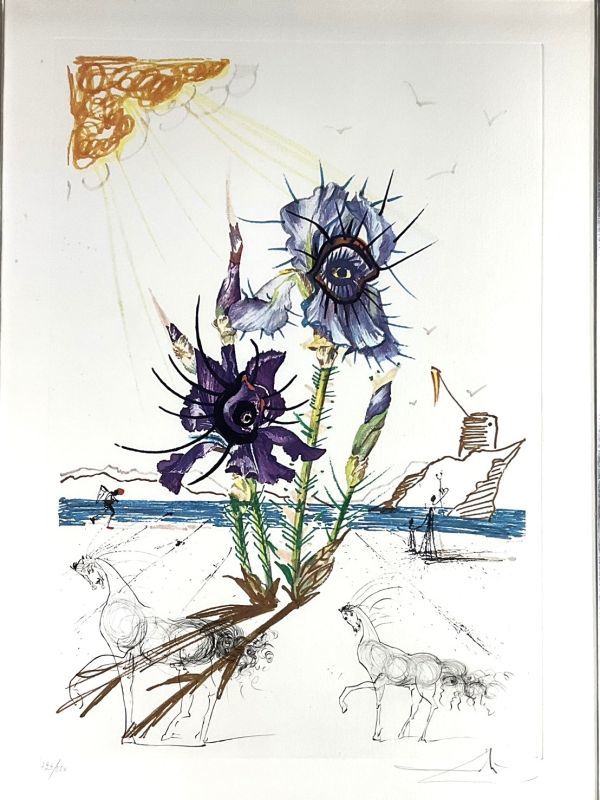 Yahoo!オークション - 真作 銅版画 サルバドール・ダリ 花と馬 Yahoo!オークション - 真作 銅版画 サルバドール・ダリ 花と馬