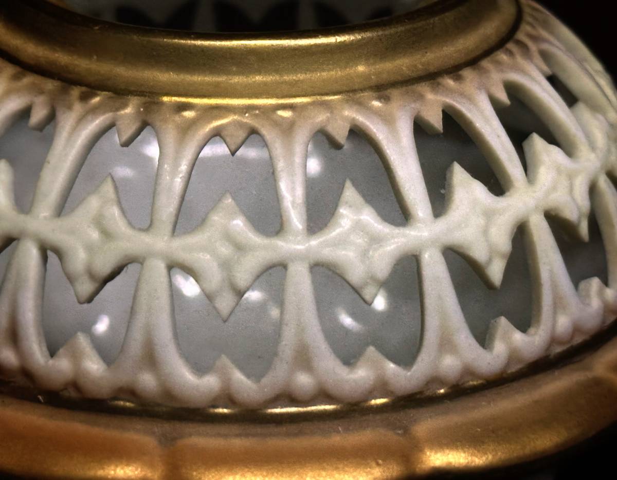 ロイヤル・ウースター　飾り壺 ポプリ・ポット　パリアン磁器　透かし彫り彫刻　アカンサス・レリーフ　イギリス　アンティーク　1910年頃_画像5