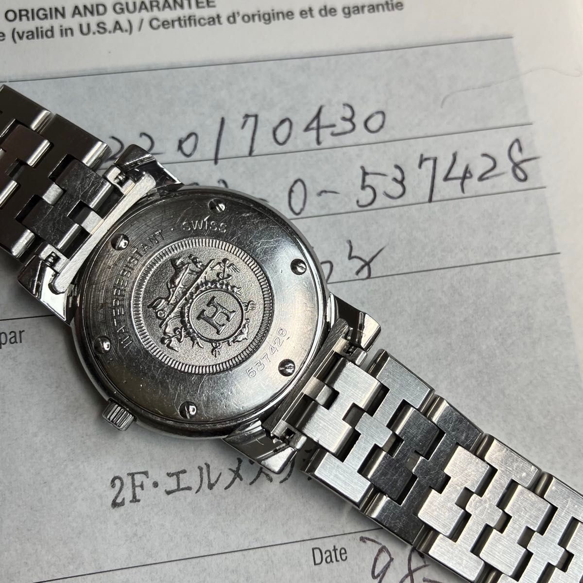 【良品 正規品】 エルメス 腕時計 キャリック ゴールドコンビ クリッパー レディース 可動 【2402He10】
