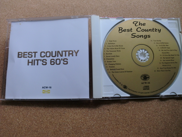 ＊【CD】【V.A】BEST COUNTRY HIT’S 60’S ２／PATTI PAGE、DICKEY LEE、MARGO SMITH 他（ACW-16）（輸入盤）_画像2