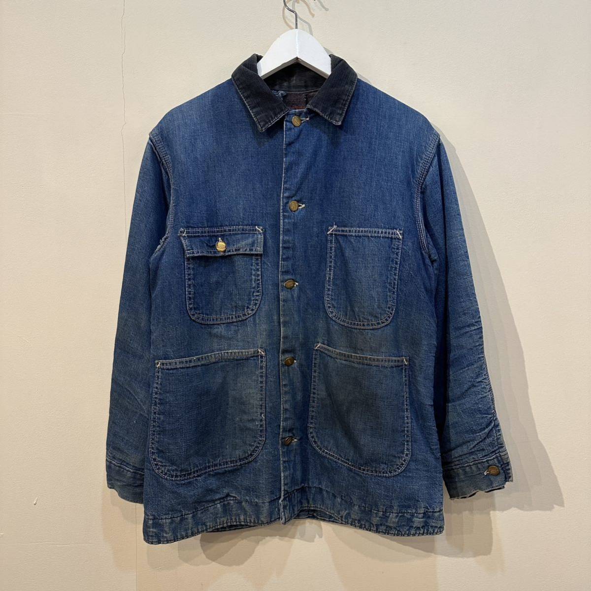 60's vintage carhartt DENIM COVERALL カーハート デニム カバーオール チョアコート ブランケットライナー 60s ビンテージ 60年代 デカC _画像1