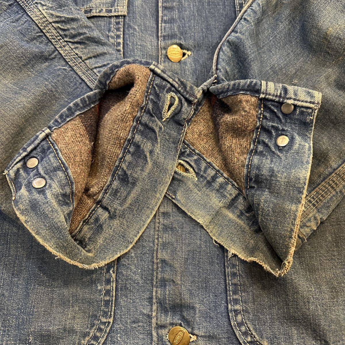 60's vintage carhartt DENIM COVERALL カーハート デニム カバーオール チョアコート ブランケットライナー 60s ビンテージ 60年代 デカC _画像5