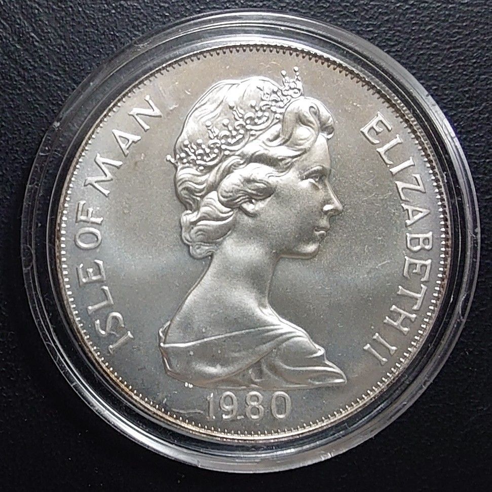 1980年 英領マン島クラウン銀貨 モスクワオリンピック記念銀貨 1980年 英領マン島クラウン銀貨 モスクワオリンピック記念銀貨