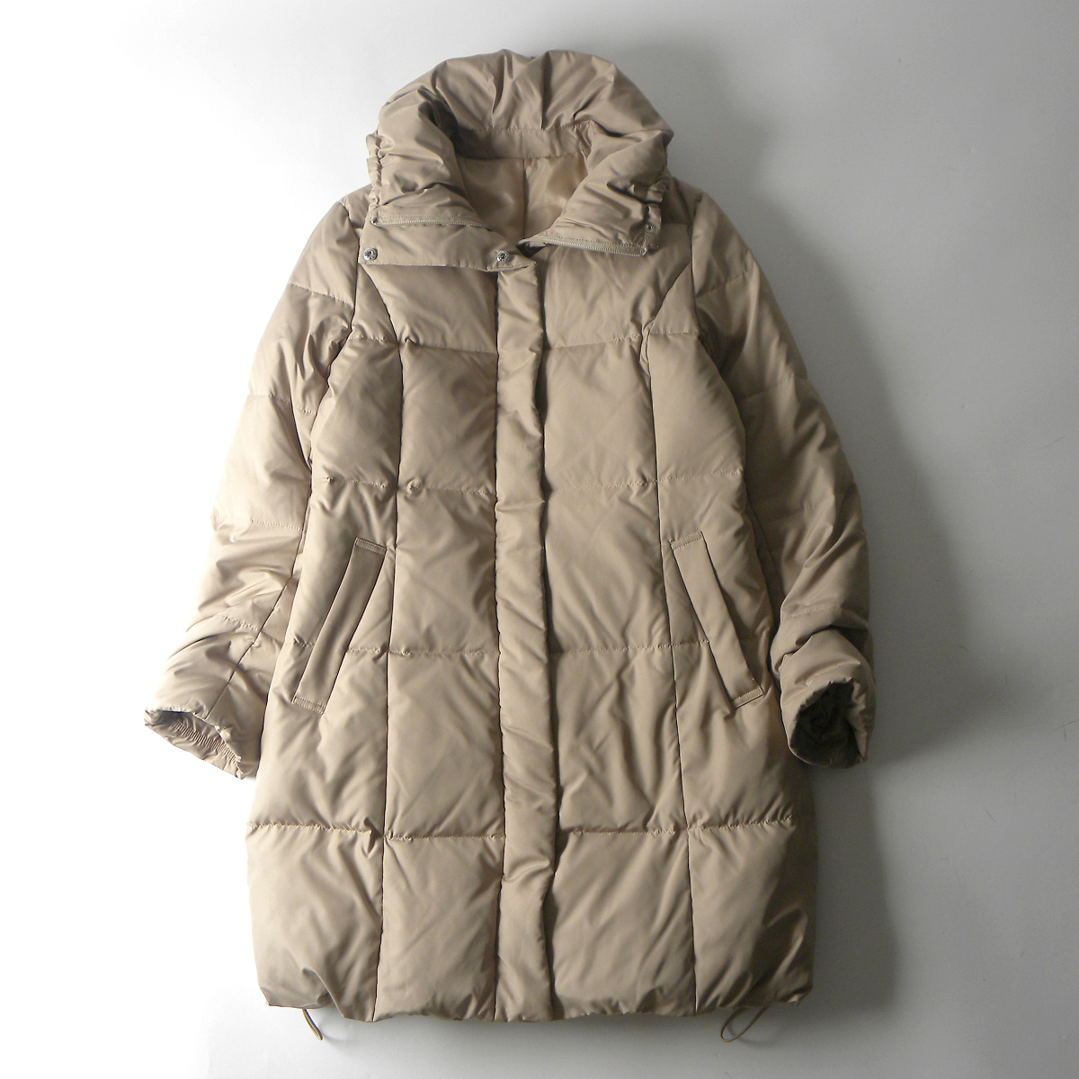 a-ru You ru on/off without regard possible to use simple design draw code attaching high‐necked down coat jacket outer protection against cold XS l0206-10