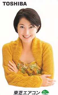 ■E3 鶴田真由 東芝 テレカ 1_画像1