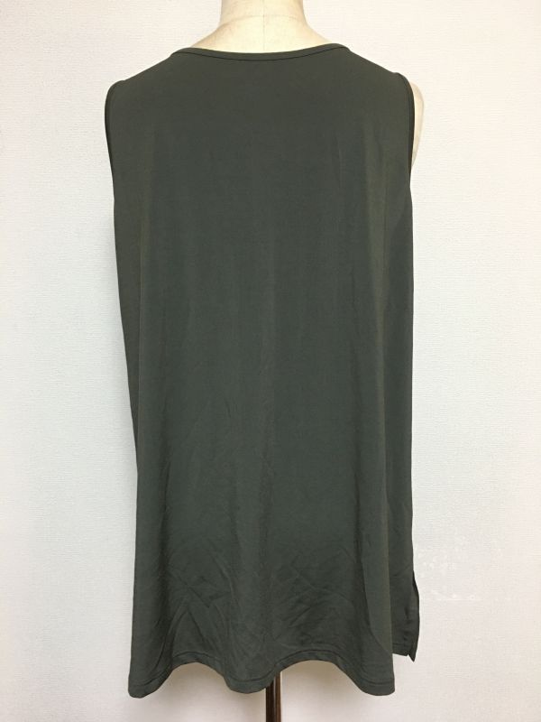 TOKUKO 1er Voltokko pull mi Evo ru no sleeve tank top khaki 9