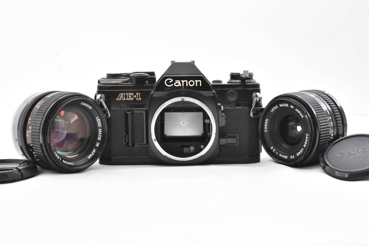 Canon キャノン Canon AE-1 FD 50ｍｍ F1.4 FD 28mm F2.8 レンズボディキット(t6245)_画像1