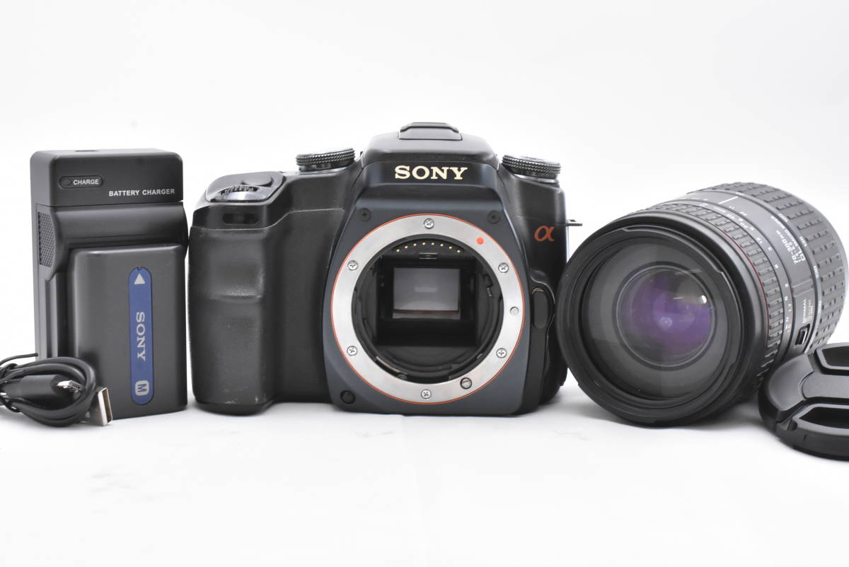 ★美品★SONY ソニー SONY α100 SIGMA 70-300mm F4-5.6 DL MACRO SUPER レンズキット（t5699）