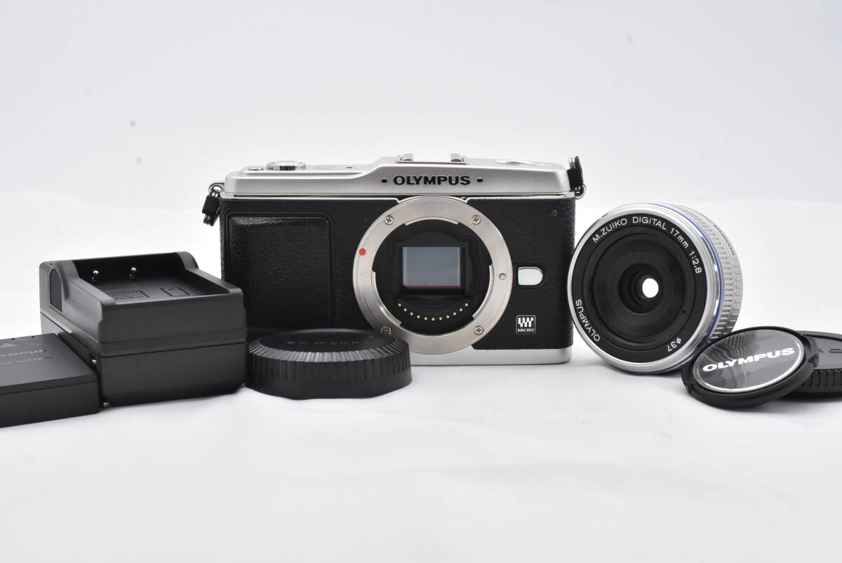 Olympus オリンパス E-P1 ボディ 17mm f2.8 ズームレンズ (t6694)