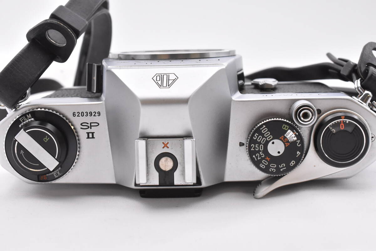 ASAHI PENTAX ペンタックス SPOTMATIC SP II シルバーボディ フィルムカメラ + Super-Takumar 55mm F/2 レンズ (t6166)_画像5