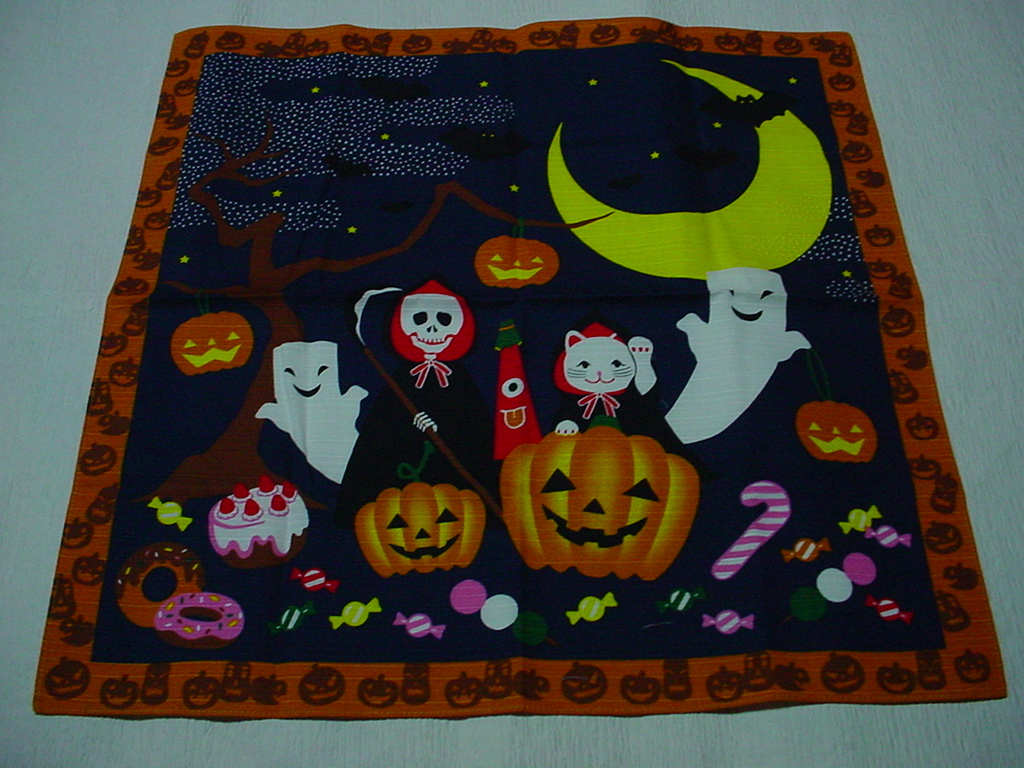 ! peace miscellaneous goods tapestry interior Halloween small furoshiki abroad earth production ( stock ) front rice field .. quality product made in Japan!