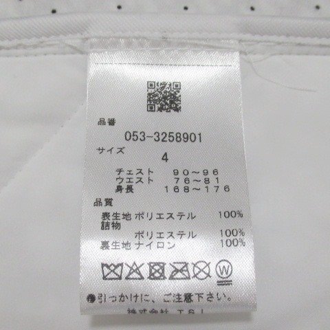 パーリーゲイツ 美品 TEXBRID ダンボールジャガード 千鳥柄 中綿フルジップベスト 黒 白 4 定3.6万 0533258901 PEARLY GATES ◆OM2_画像9