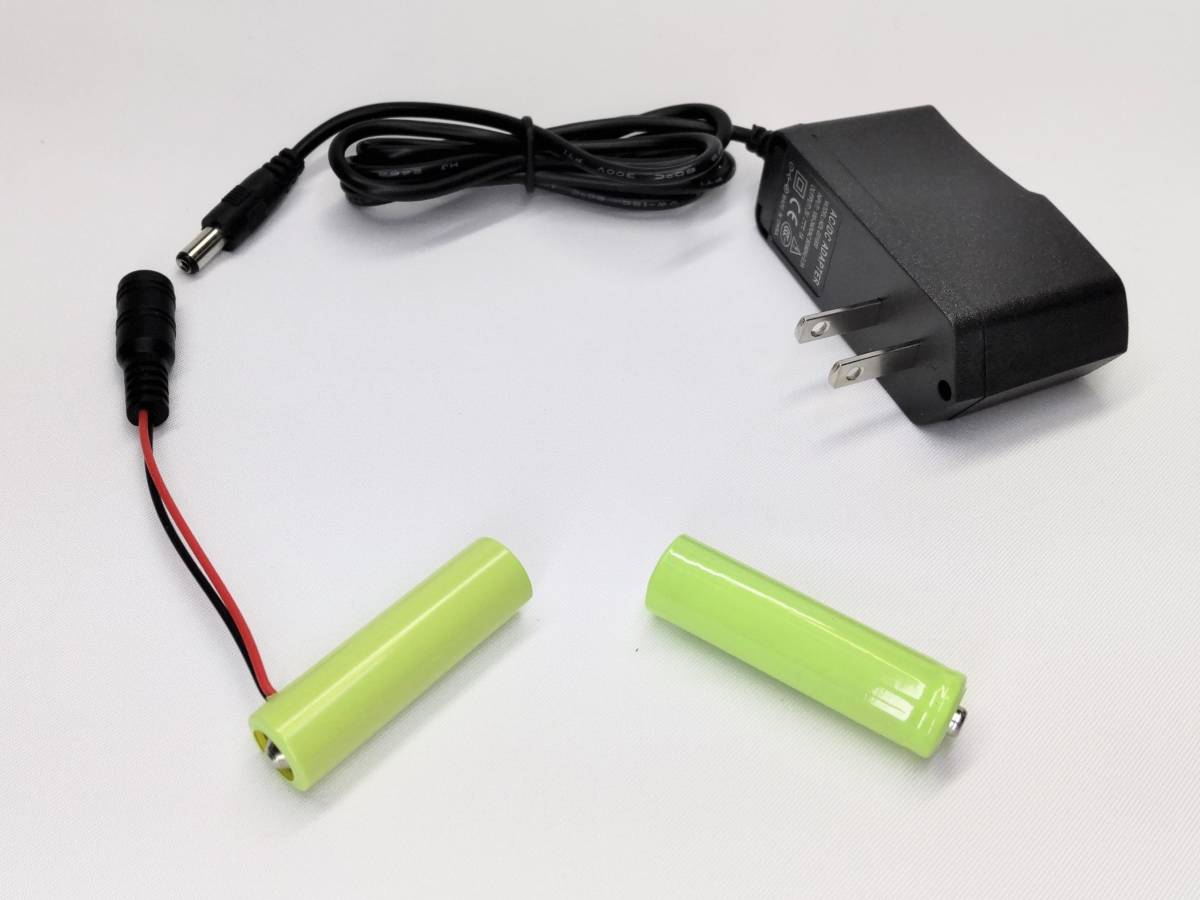 単三ダミー電池「コードde電池」ACアダプター付属 3V用（単三２本） 乾電池製品を家庭用100V電源で使える CTG-268000の画像1