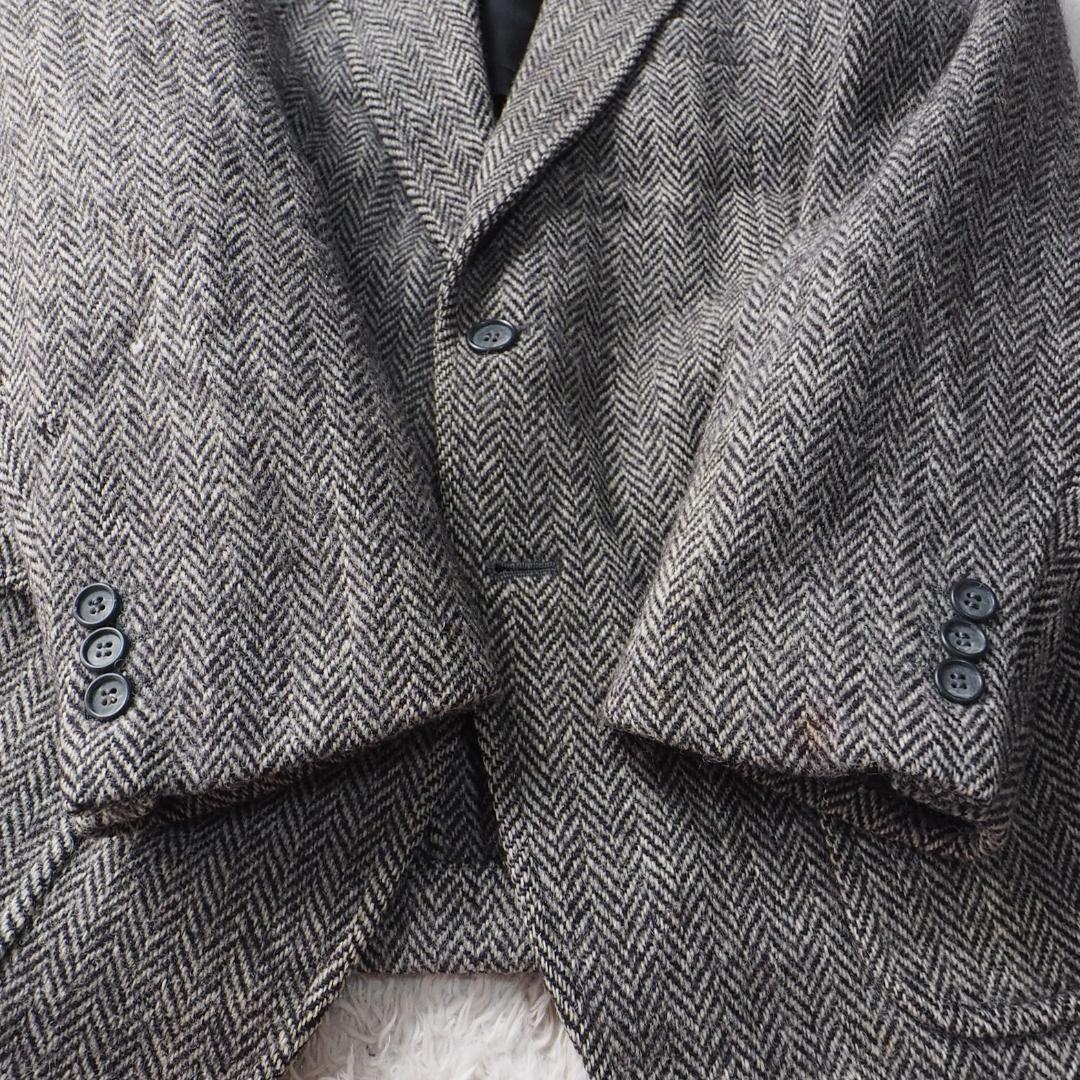 ハリスツイード Harris Tweed テーラードジャケット ヘリンボーン柄 Kamakura Kent カマクラケント 背抜き サイドベンツ_画像4