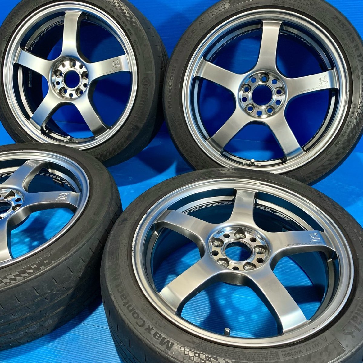 売切り RAYS グラムライツ T57-RC 7.0J +50 PCD100 コンチネンタルMC6 215/45R17 86 BRZ インプレッサ プリウス カローラスポーツ 等_画像4