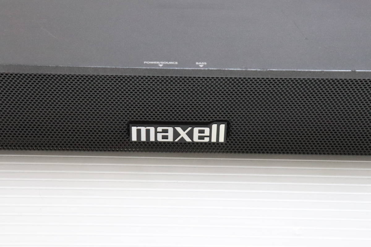 1円～★通電のみ★maxell マクセル テレビ用サラウンドスピーカー SoundBoard サウンドボード TV用 本体 のみ スピーカー 黒 ブラック R497_画像2