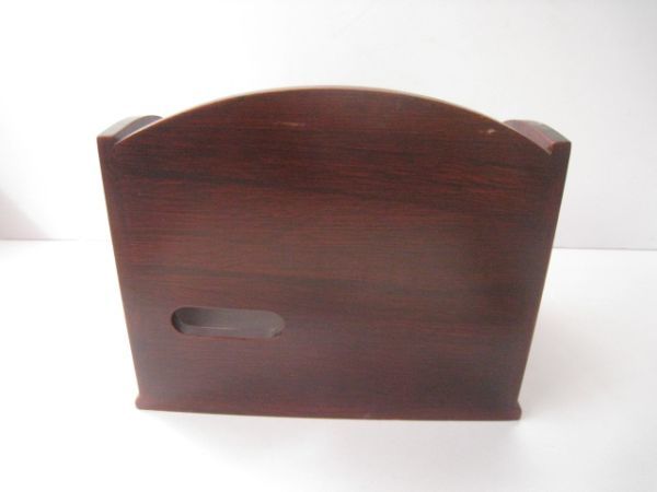 木製　リモコンホルダー　小物入れ　小物置き　サイズ：約25×17×H20㎝/22N2.1-20_画像7