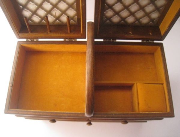 木製　裁縫箱　G-Wood　ソーイングBOX　サイズ：約35.5×17.5×H31㎝　/22N2.1-19_画像7