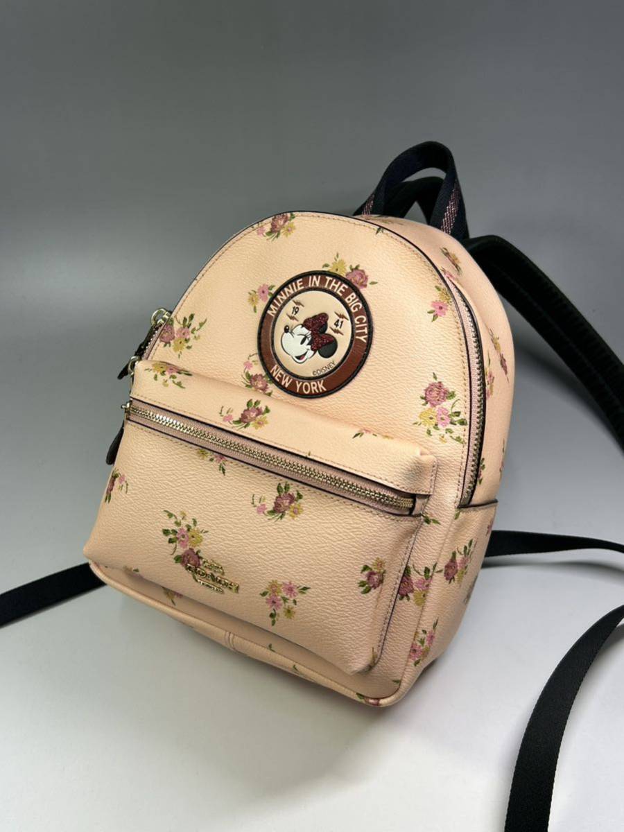 【967】COACH コーチ リュックサック デイズニーコラボ MINNIE IN THE BIG CITYの画像1