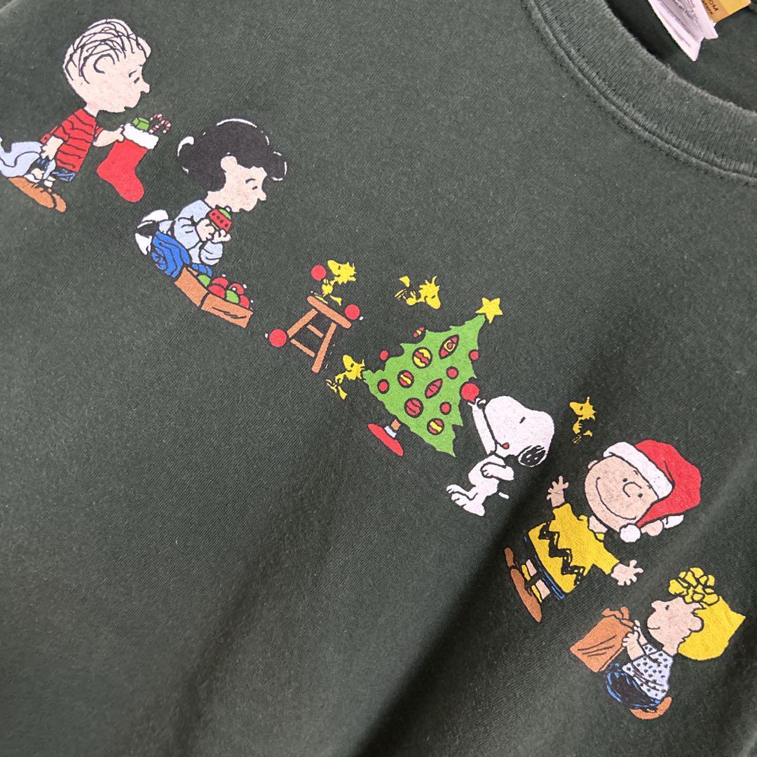 PEANUTS ピーナッツ スヌーピー クリスマス キャラTシャツ 半袖 輸入品 春服 夏服 海外古着 テレビ アニメ チャーリーブラウン サンタの画像6