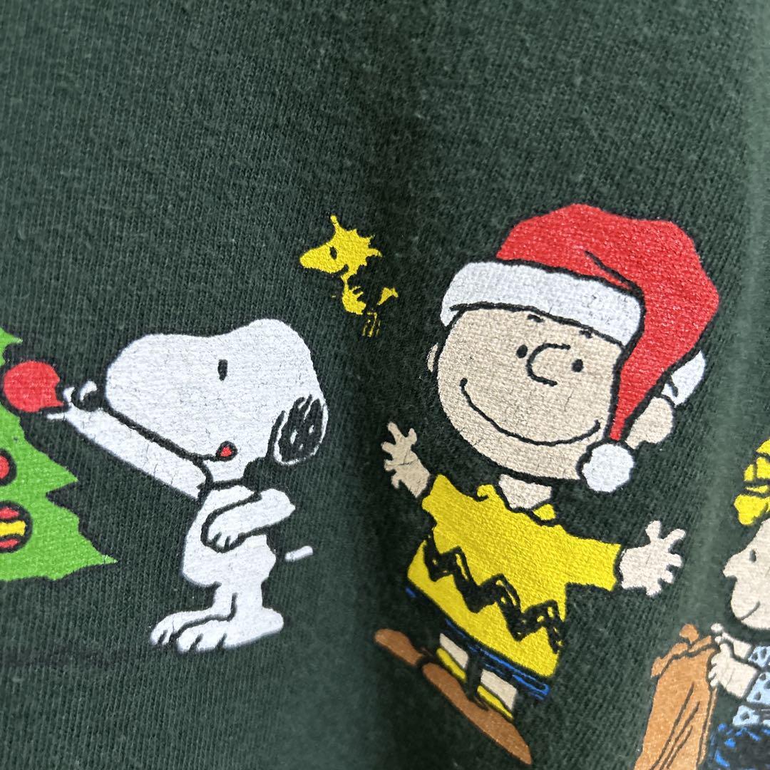 PEANUTS ピーナッツ スヌーピー クリスマス キャラTシャツ 半袖 輸入品 春服 夏服 海外古着 テレビ アニメ チャーリーブラウン サンタの画像7