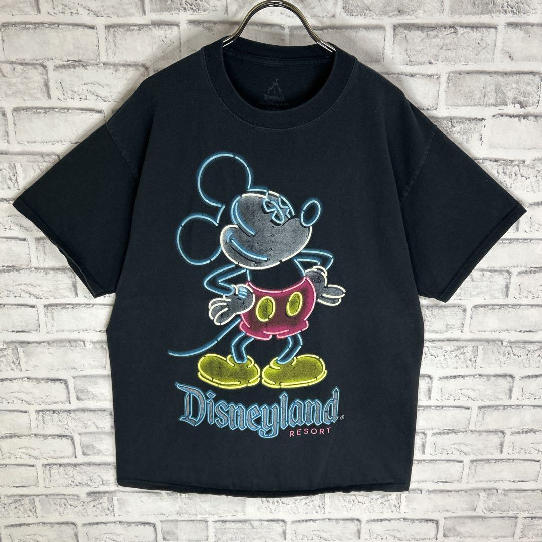 Disney ディズニー WDW ミッキー 蓄光 ネオンライト Tシャツ 半袖 輸入品 春服 夏服 海外古着 ディズニーランド ディズニーワールド_画像2