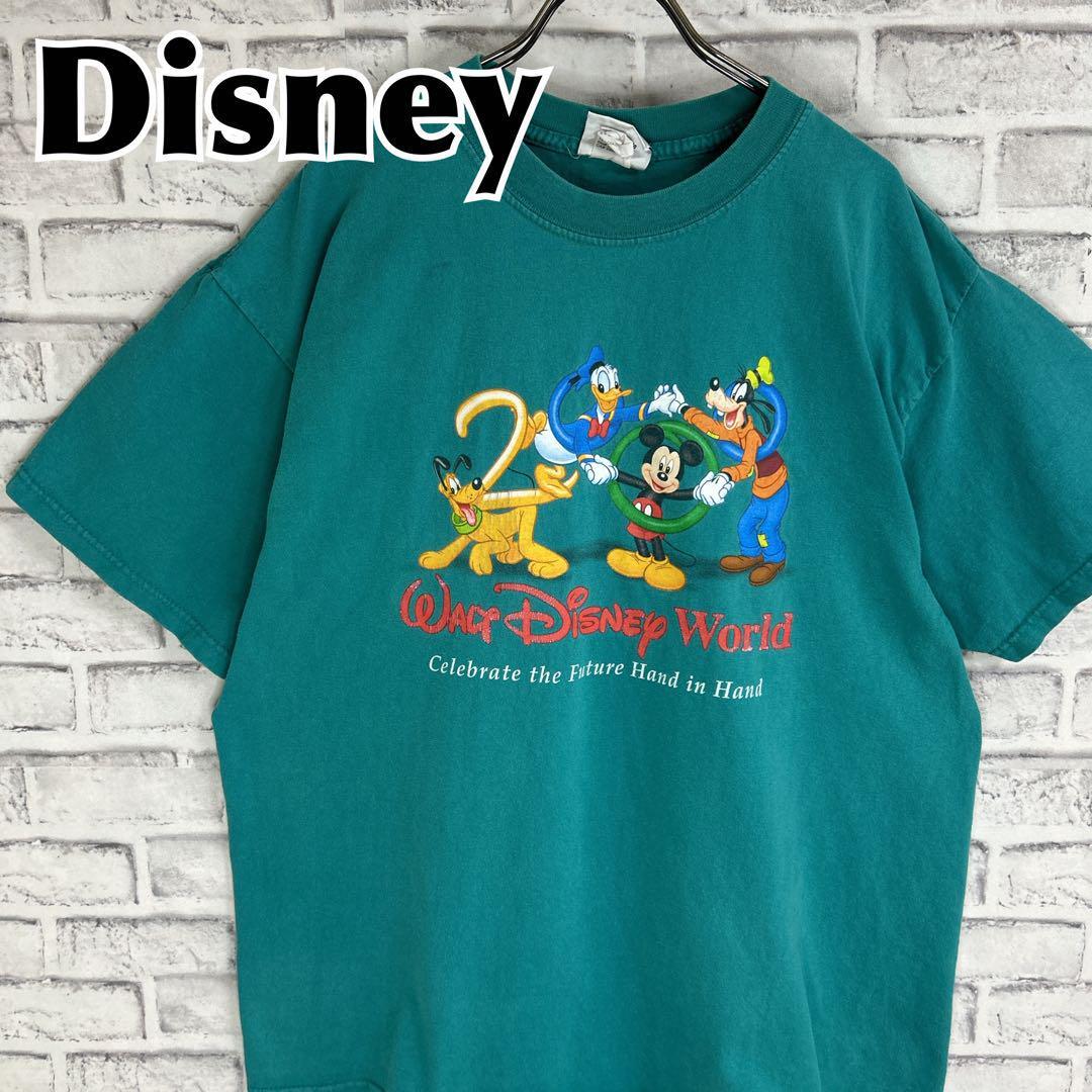 Disney ディズニー WDW 2000 ヴィンテージ Tシャツ 半袖 輸入品 春服 夏服 海外古着 アニメ ミッキー ドナルド グーフィ プルート ロゴ