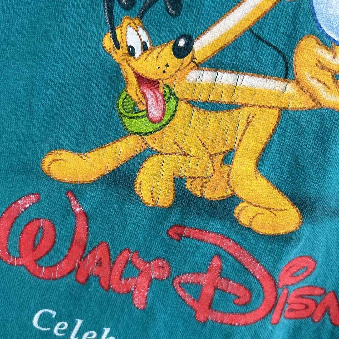 Disney ディズニー WDW 2000 ヴィンテージ Tシャツ 半袖 輸入品 春服 夏服 海外古着 アニメ ミッキー ドナルド グーフィ プルート ロゴ