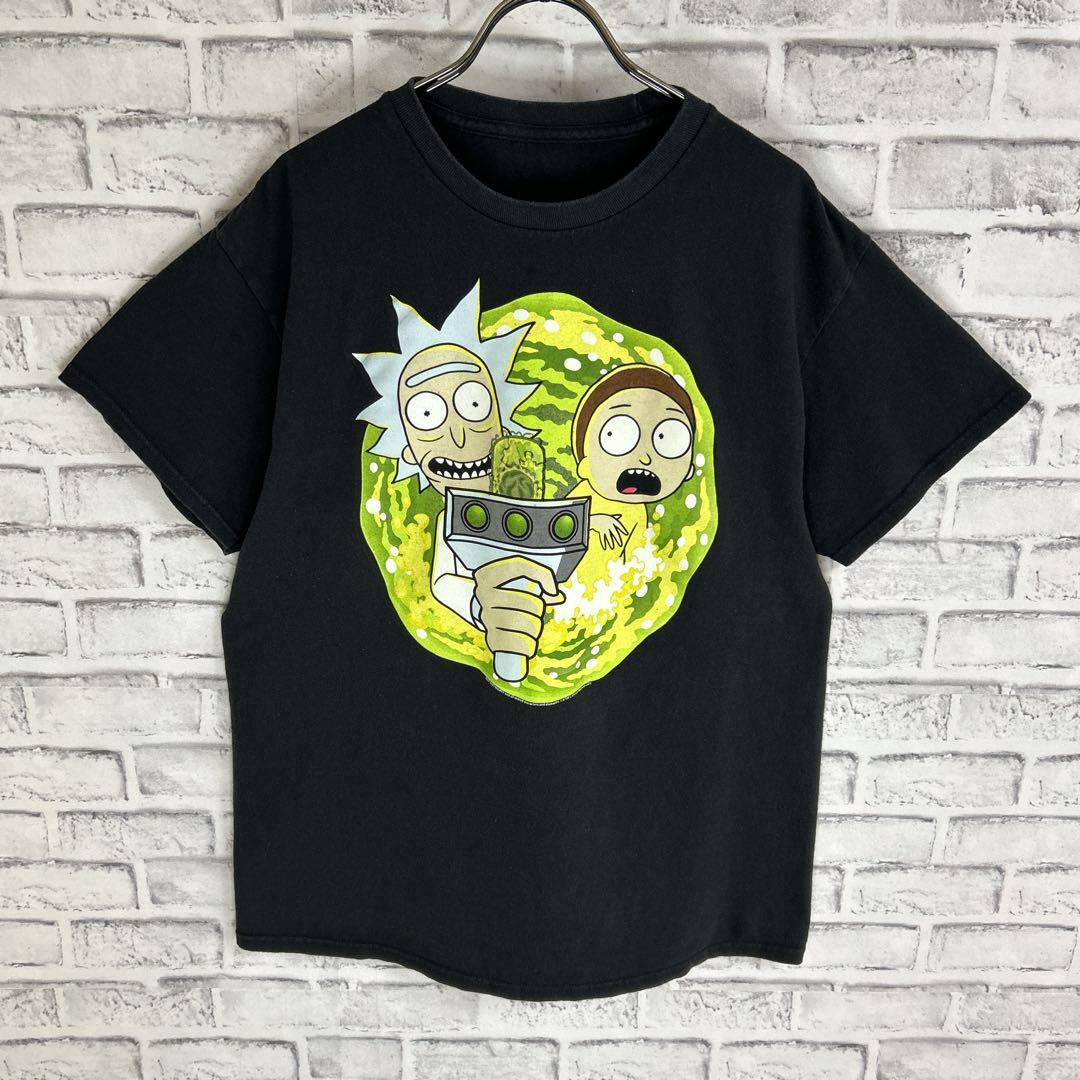 RICK AND MORTY リックアンドモーティ サークルプリント キャラクター Tシャツ 半袖 輸入品 春服 夏服 海外古着 テレビ アニメ ロゴ_画像2