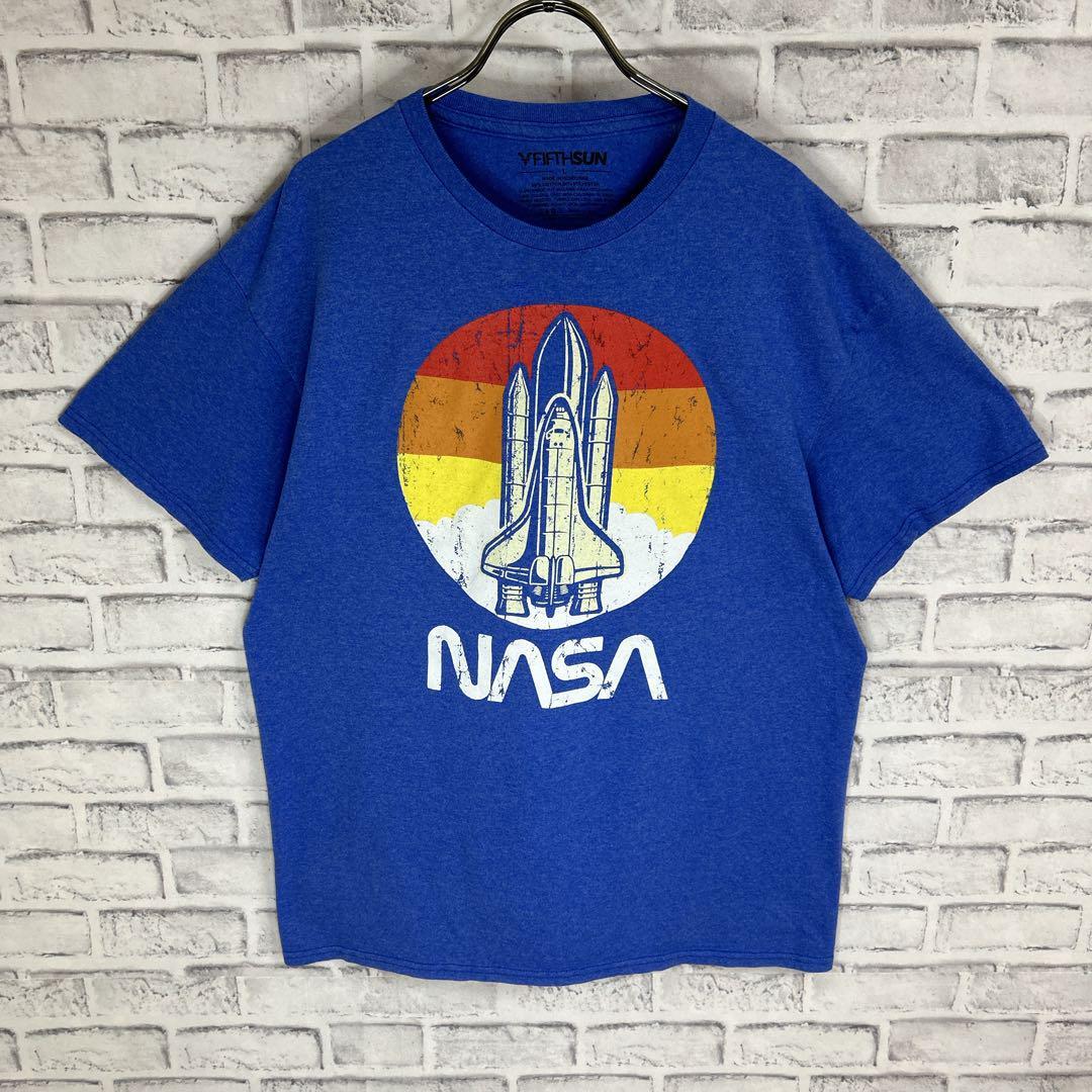 NASA ナサ スペースシャトル ロゴ 企業 プリント Tシャツ 半袖 輸入品 春服 夏服 海外古着 企業 会社 宇宙 スペース 航空宇宙局_画像2