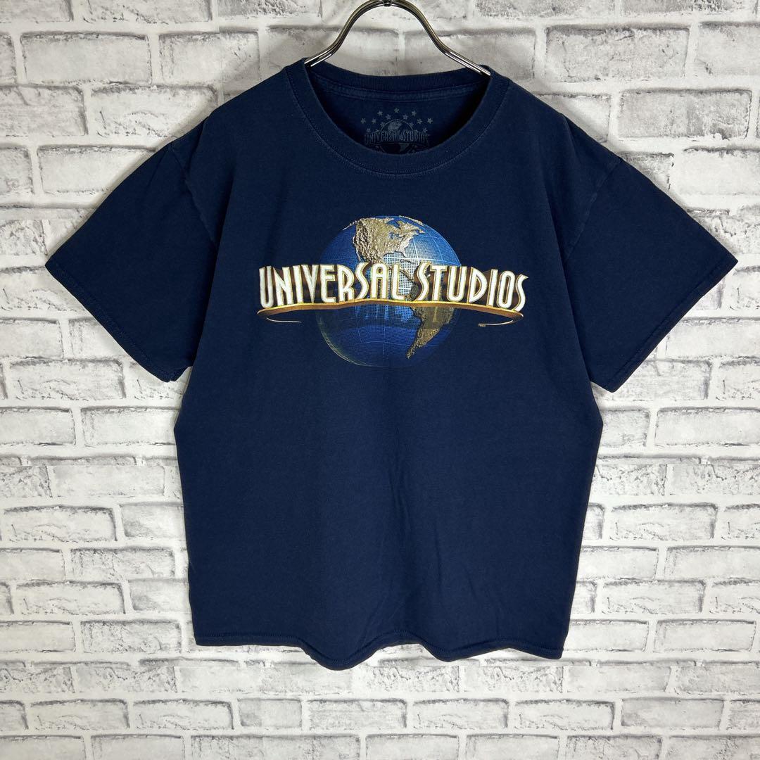 Universal Studios ユニバーサルスタジオ Tシャツ 半袖 輸入品 春服 夏服 海外古着 会社 映画 洋画 フロリダ 地球 ロゴ