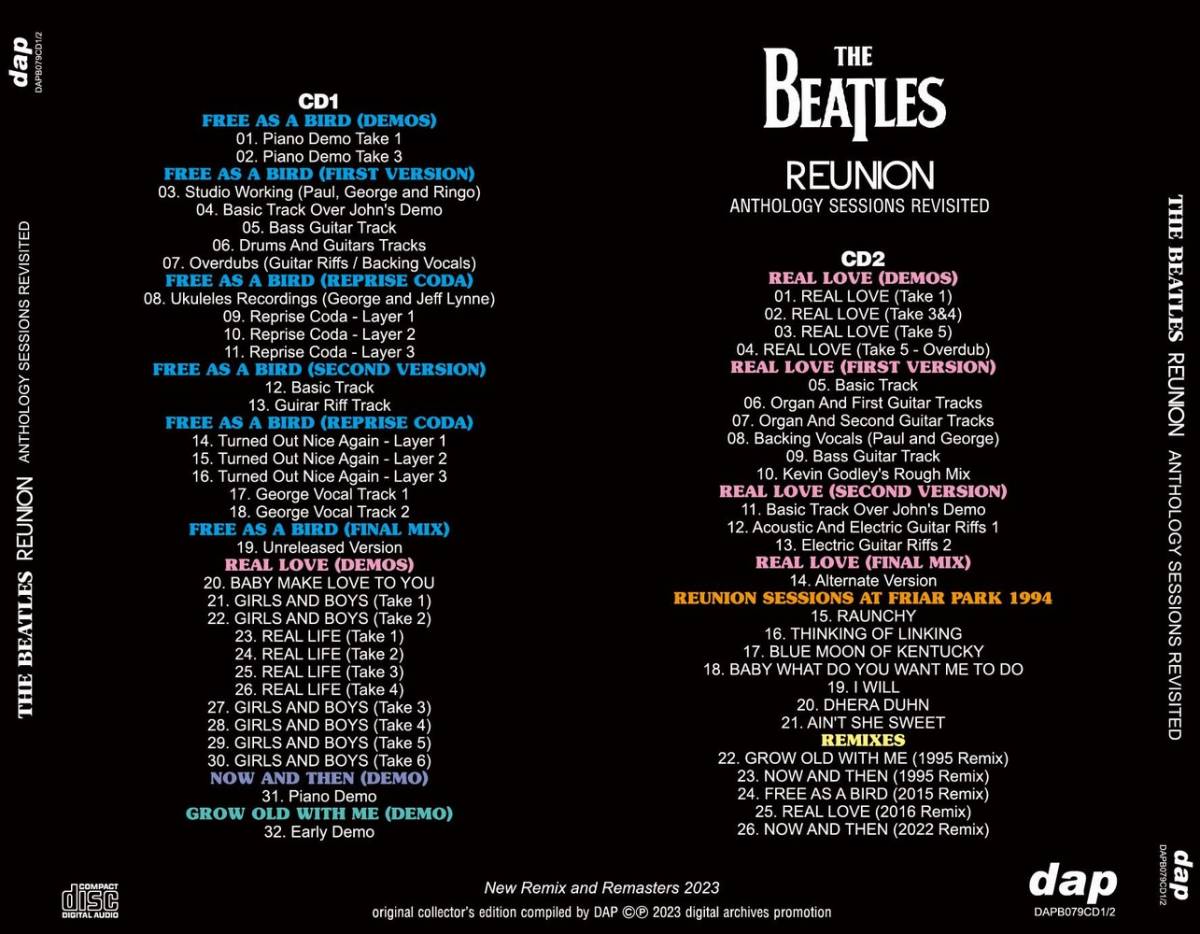 THE BEATLES / REUNION - ANTHOLOGY SESSIONS REVISITED [新品 輸入盤 2CD] DAP_画像2