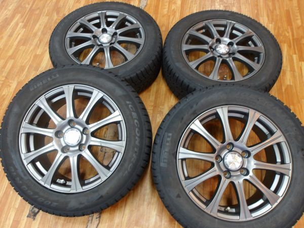 O 送料無料 即納 ピレリ スタッドレス 16インチ 5H114.3 6.5J+53 205/60R16 80 70 ヴォクシー ノア ステップワゴン ストリーム アクセラ_画像1