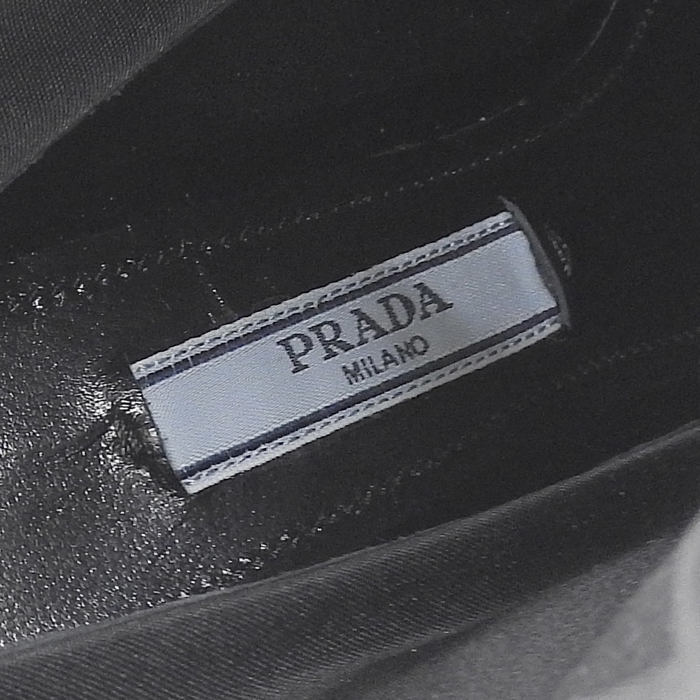 未使用 箱付 プラダ PRADA 2018年商品 1T1221 パテント レザー ナイロン カバード パンプス ハイヒール ブーツ 22.5-23cm 36 黒 レディース_[プラダ]パンプス