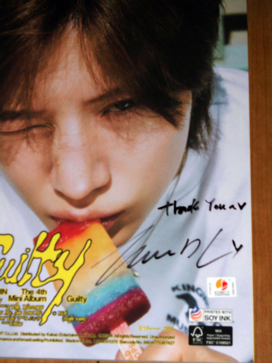 テミン(SHINee) ◆韓国4thソロミニアルバム「Guilty」CD (PhotoBook Ver.)◆直筆サイン_画像2