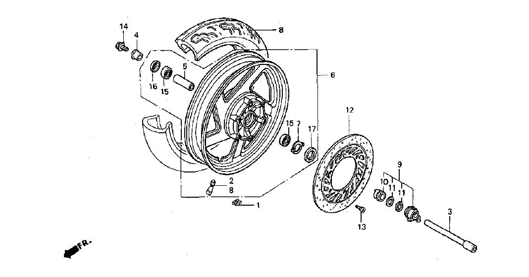 MC29 純正 フロントフォークOHセット 10点 ブッシュ無 マグナ MC29-100～170 マグナ250 V-TWIN MAGNA フォークシールセット .mn8.mm5_MC29　F-10　フロントホイル　R,V,X